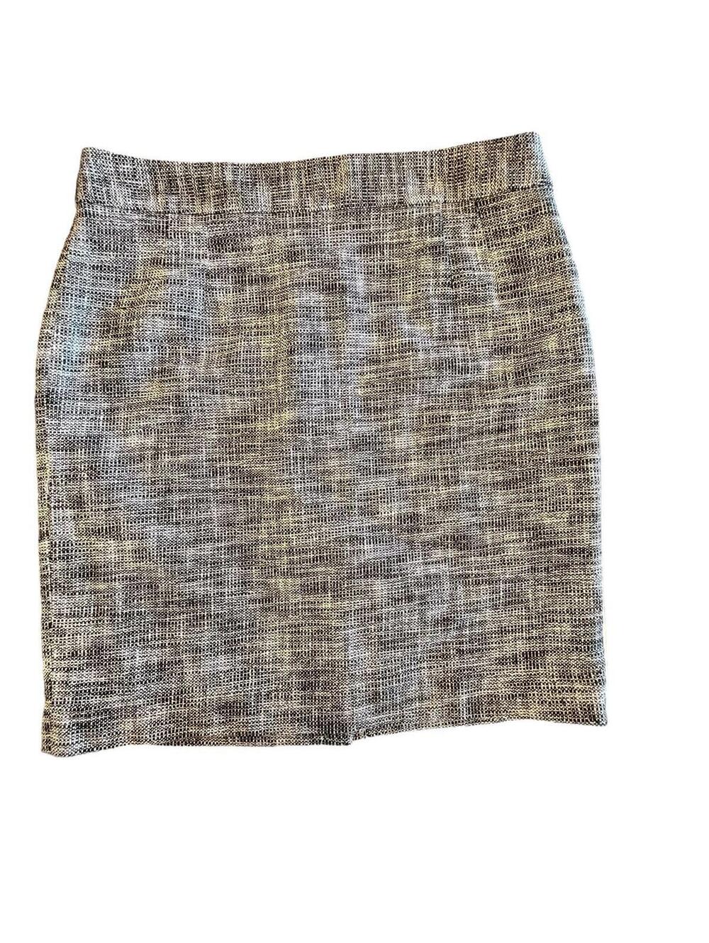 Banana Republic Pencil skirt NWT womens sz 12 woven knit black and white short